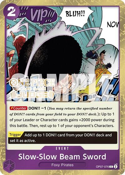 Slow-Slow Beam Sword (Judge Pack Vol. 6) - OP07-076 - Common - One Piece Promotion Cards