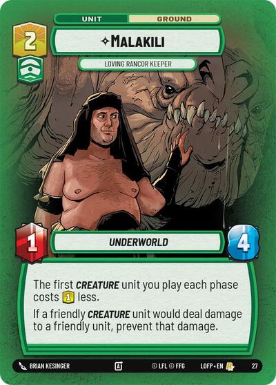 Malakili - Loving Rancor Keeper - 27 - Rare (Foil) - Legends of the Force: Weekly Play Promos