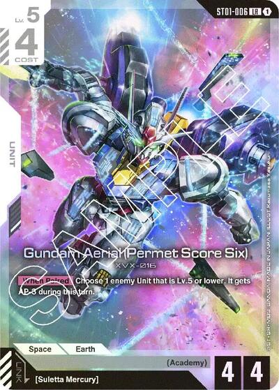 Gundam Aerial (Permet Score Six) - ST01-006 - LEGEND RARE - Starter Deck 01: Heroic Beginnings