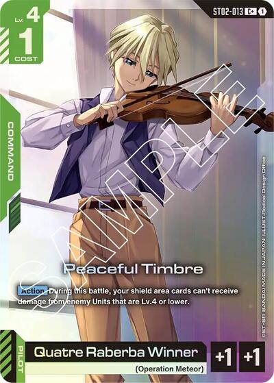 Peaceful Timbre (C+) - ST02-013 - Full Art Common - Starter Deck 02: Wings of Advance