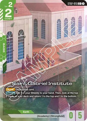 Saint Gabriel Institute (C+) - ST02-015 - Full Art Common - Starter Deck 02: Wings of Advance