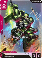 Geara Zulu (C+) - ST03-003 - Full Art Common - Starter Deck 03: Zeon's Rush