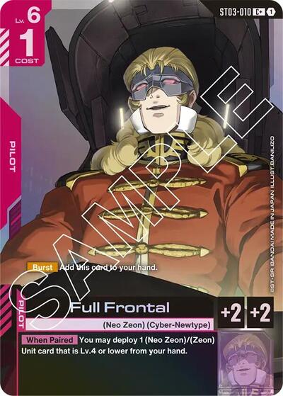 Full Frontal (C+) - ST03-010 - Full Art Common - Starter Deck 03: Zeon's Rush