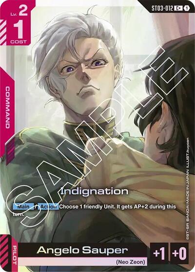 Indignation (C+) - ST03-012 - Full Art Common - Starter Deck 03: Zeon's Rush