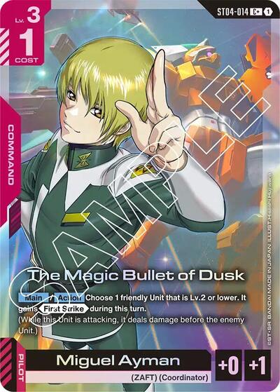 The Magic Bullet of Dusk (C+) - ST04-014 - Full Art Common - Starter Deck 04: SEED Strike