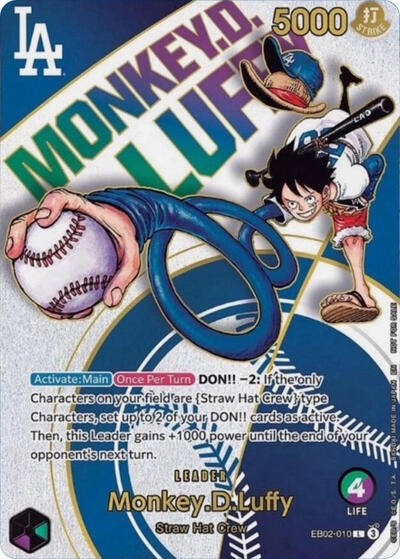 Monkey.D.Luffy (010) (Dodgers x ONE PIECE) - EB02-010 - Leader - One Piece Promotion Cards