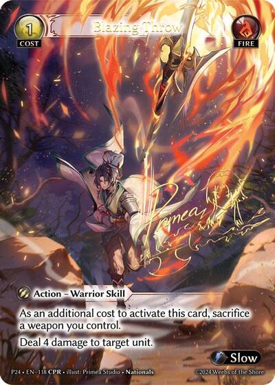 Blazing Throw (CPR) - 118 - Collector Promo - Promotional Cards