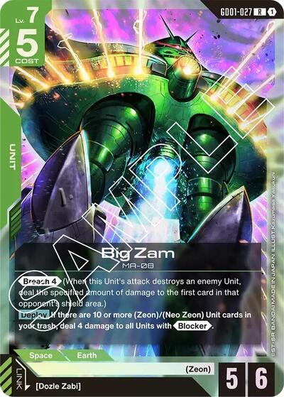 Big Zam - GD01-027 - RARE - Newtype Rising