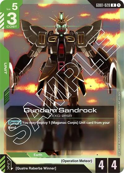 Gundam Sandrock - GD01-028 - RARE - Newtype Rising