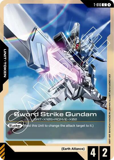 Sword Strike Gundam (T-010) Token - T-010 - COMMON - Newtype Rising