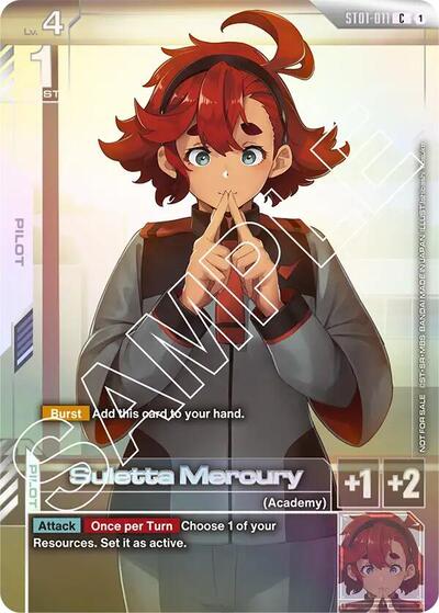 Suletta Mercury (Newtype Challenge 2025 Mission 1) - ST01-011 - COMMON - Gundam Promotional Cards