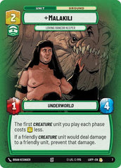 Malakili - Loving Rancor Keeper - 7 - Rare - Legends of the Force: Weekly Play Promos