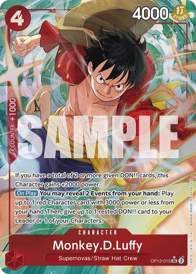 Monkey.D.Luffy - OP12-015 - Super Rare (Alternate Art) - Legacy of the Master
