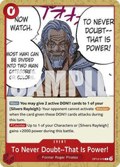 To Never Doubt--That Is Power! - OP12-016 - Common - Legacy of the Master