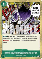 Demon Aura Nine Sword Style Asura Blades Drawn Dead Man's Game - OP12-037 - Rare - Legacy of the Master