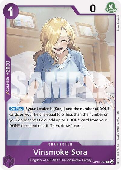 Vinsmoke Sora - OP12-062 - Rare - Legacy of the Master