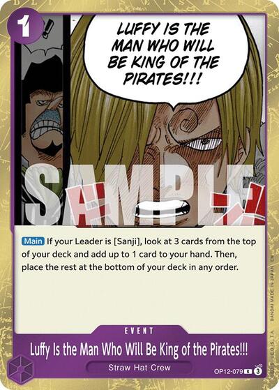 Luffy Is the Man Who Will Be King of the Pirates!!! - OP12-079 - Rare - Legacy of the Master