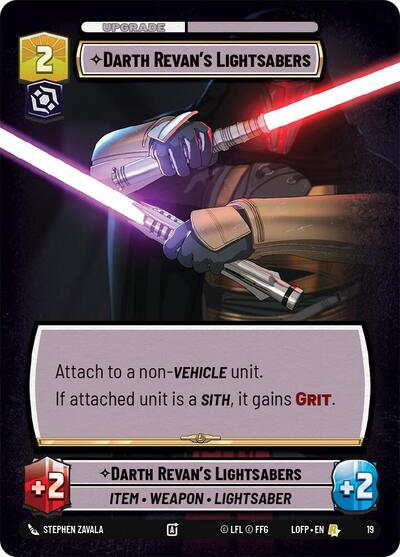 Darth Revan's Lightsabers - 19 - Rare - Organized Play Promos