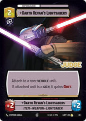 Darth Revan's Lightsabers - 20 - Rare - Judge Promos