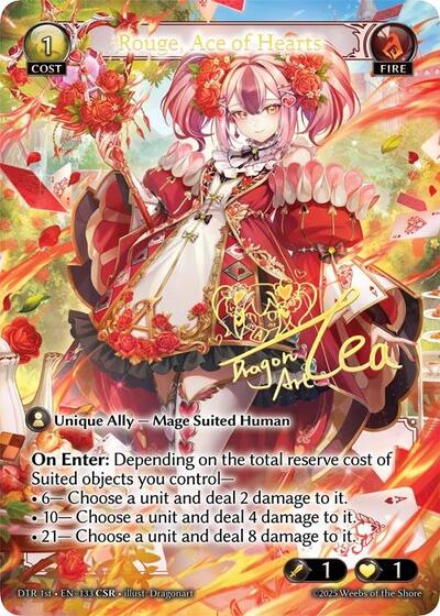 Rouge, Ace of Hearts - 133 - Collector Super Rare - Distorted Reflections