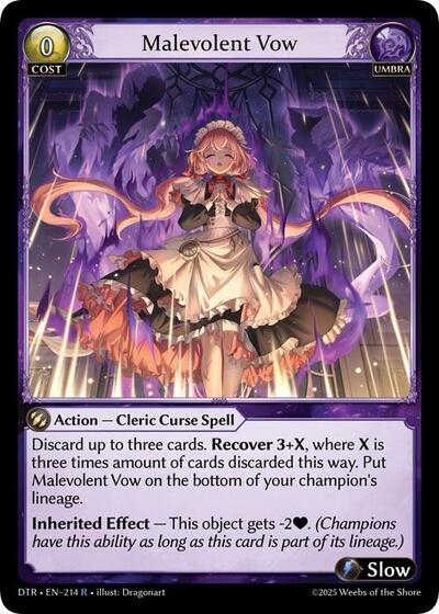 Malevolent Vow - 214 - Rare - Distorted Reflections