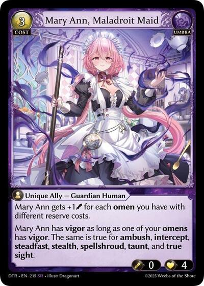 Mary Ann, Maladroit Maid - 215 - Super Rare - Distorted Reflections