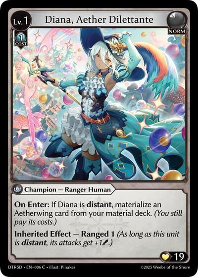 Diana, Aether Dilettante - 6 - Common - Distorted Reflections Starter Decks