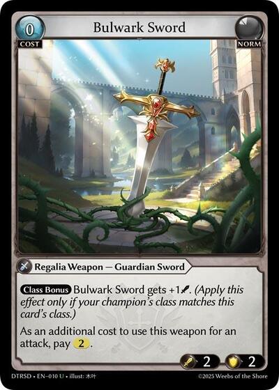 Bulwark Sword - 10 - Uncommon - Distorted Reflections Starter Decks
