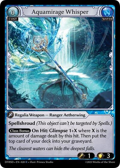 Aquamirage Whisper - 20 - Rare - Distorted Reflections Starter Decks