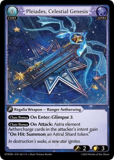 Pleiades, Celestial Genesis - 21 - Super Rare - Distorted Reflections Starter Decks