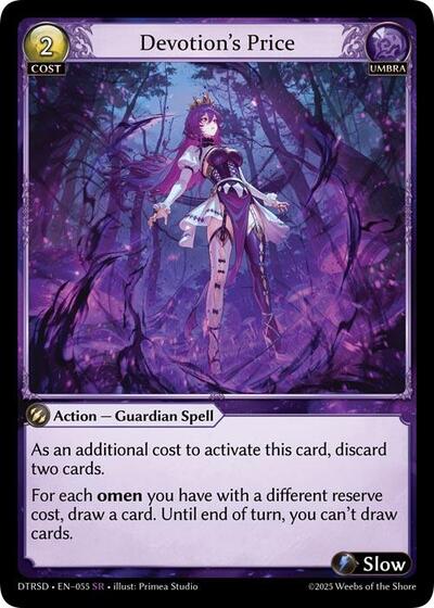 Devotion's Price - 55 - Super Rare - Distorted Reflections Starter Decks