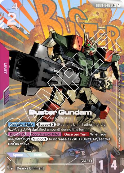 Buster Gundam (LR+) - GD01-046 - Full Art Legendary Rare - Newtype Rising