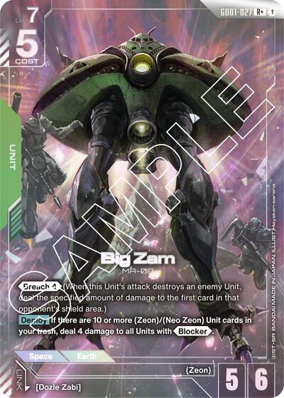 Big Zam (R+) - GD01-027 - Full Art Rare - Newtype Rising