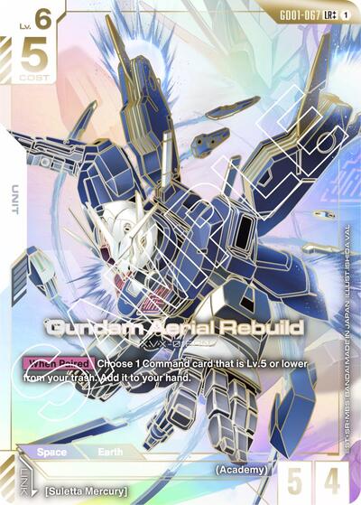 Gundam Aerial Rebuild (LR++) - GD01-067 - Alternate Art Legendary Rare - Newtype Rising