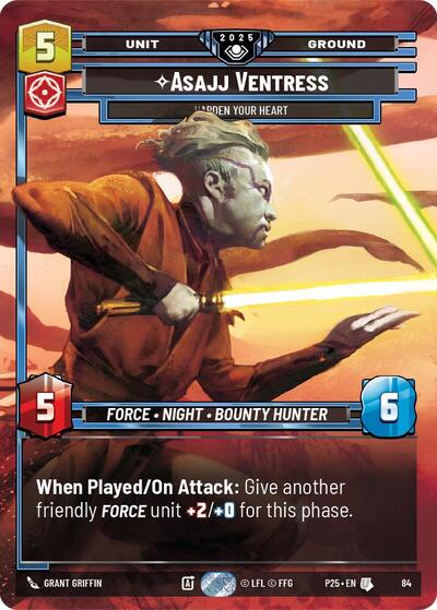 Asajj Ventress - Harden Your Heart - 84 - Uncommon - Organized Play Promos