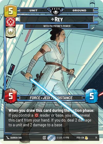 Rey - With Palpatine's Power - 71 - Rare - Organized Play Promos