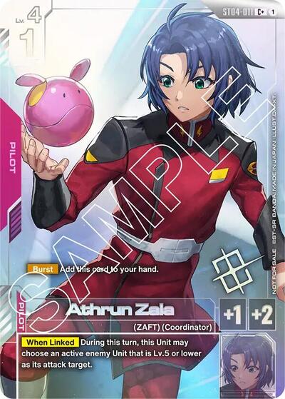 Athrun Zala (Store Tournament Winner Pack 01) - ST04-011 - Full Art Common - Gundam Promotional Cards