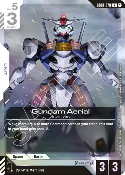 Gundam Aerial (Store Tournament Participant Pack 01) - GD01-070 - RARE - Gundam Promotional Cards