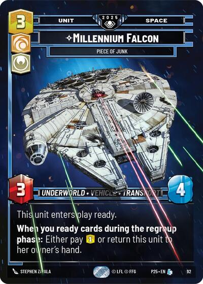 Millennium Falcon - Piece of Junk - 92 - Legendary - Organized Play Promos