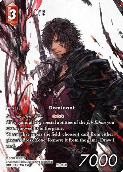 Clive - 26-005H - Hero (Full Art) - Gunslinger in the Abyss