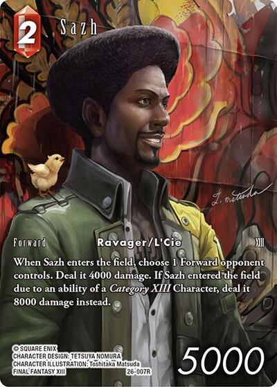 Sazh - 26-007R - Rare (Full Art) - Gunslinger in the Abyss
