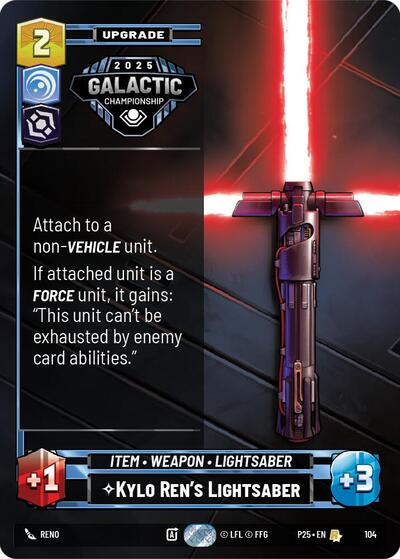 Kylo Ren's Lightsaber - 104 - Rare - Organized Play Promos
