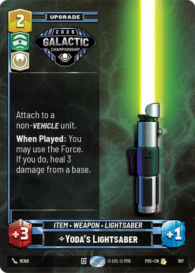 Yoda's Lightsaber - 107 - Rare - Organized Play Promos