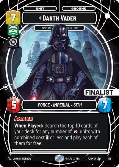 Darth Vader - Commanding the First Legion (Finalist) - 114 - Legendary - Organized Play Promos