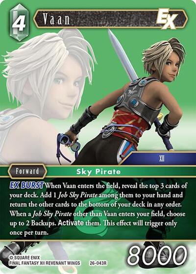 Vaan EX - 26-043R - Rare - Gunslinger in the Abyss