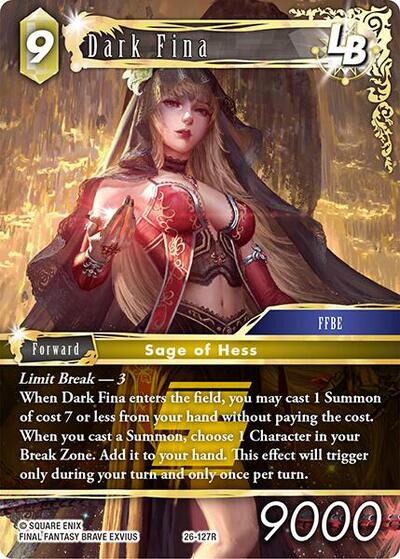 Dark Fina LB - 26-127R - Rare - Gunslinger in the Abyss
