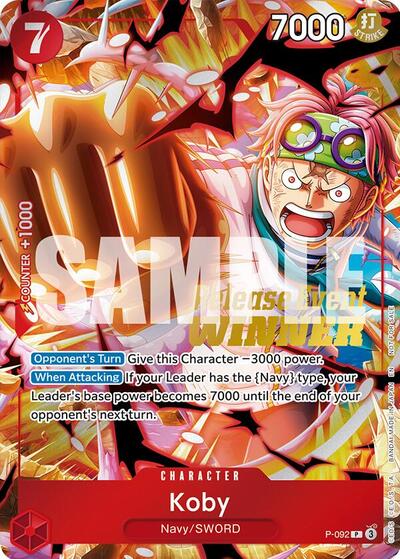 Koby (OP12 Release Event Winner) - P-092 - Promo - One Piece Promotion Cards