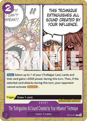 The "Extinguishes All Sound Created by Your Influence" Technique - OP12-077 - Common - Legacy of the Master Release Event Cards