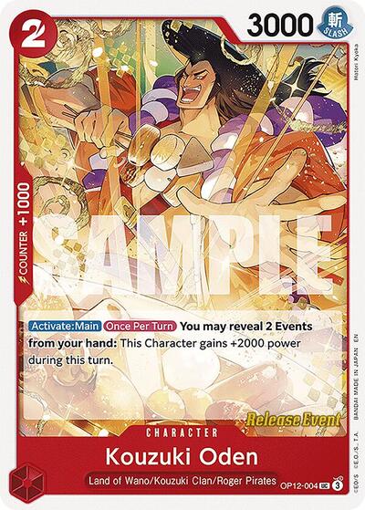 Kouzuki Oden - OP12-004 - Uncommon - Legacy of the Master Release Event Cards