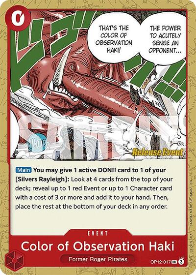 Color of Observation Haki - OP12-017 - Uncommon - Legacy of the Master Release Event Cards
